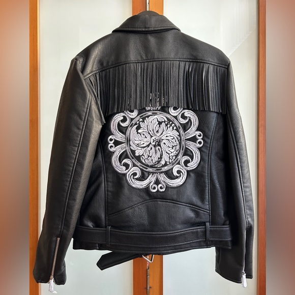 Zara Faux Leather Biker Jacket - Picture 2 of 8